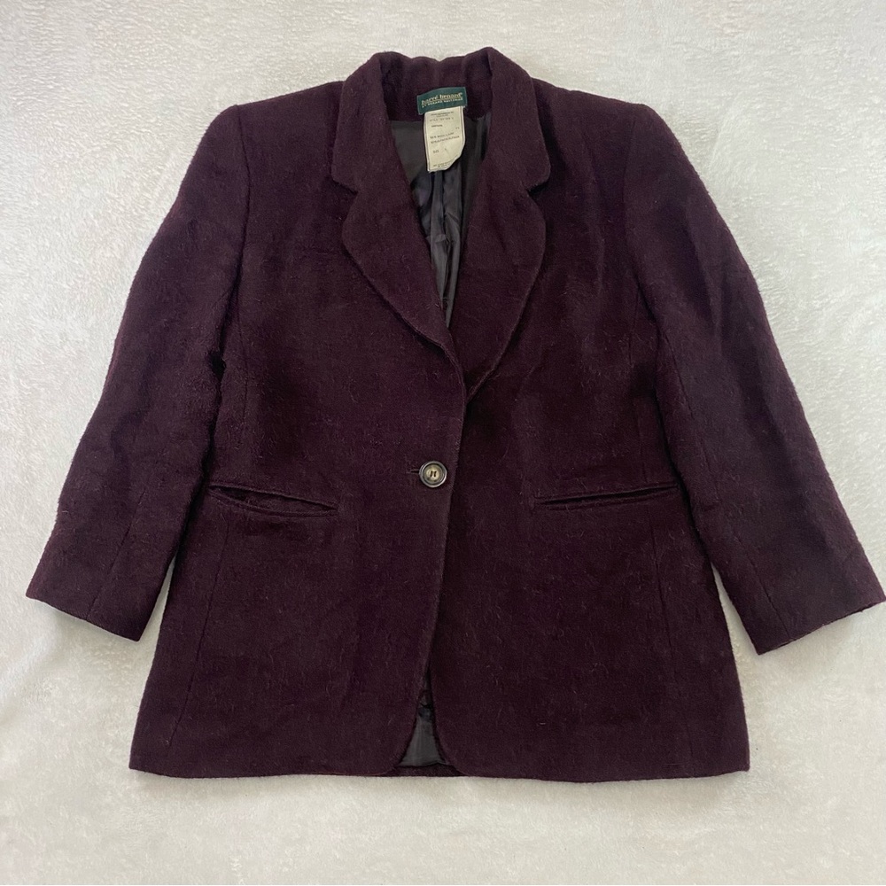 Vintage Harve Benard Women's Size 9 Brown Wool Alpaca Blend Career Office Blazer